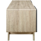 Modway - Tread 59 po Meuble TV, Gris naturel-Portes latérales à charnières grises