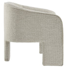 Modway - Greer Tissu Boucle Rembourré Fauteuil d’accent - Parchemin-Glissières de plancher sans marquage