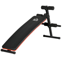 Soozier - Banc de musculation pour abdominaux pour exercice à domicile, noir-Banc d'exercice courbé parfait pour les abdos et les entraînements du tronc, facile pour travailler la taille, les abdominaux, les jambes et les bras, brûler des calories et tonifier les muscles grâce à une routine quotidienne 