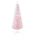 HOMCOM - Arbre de Noël artificiel crayon avec branches floquées de neige-Des branches en plastique réalistes donnent un aspect plein et luxuriant à l'arbre 