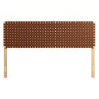 Modway - Sparta Tissage Cuir végane Tête de lit King, Brun naturel-5 positions de montage ajustables en hauteur