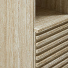 Modway - Render Tall Narrow Faux travertin Armoire de rangement pour linge in Travertin-Faux stratifié travertin