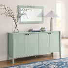 Modway - Emmeline 66" 4 portes festonnées Armoire à buffet - Sage-Glissières de plancher sans marquage