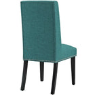 Modway - Baron Tissu Chaise à manger - Sarcelle-Tissu fin en polyester