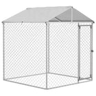 PawHut - Chenil couvert pour chiens 6,6 pi L x 6,6 pi l x 7,8 pi H pour petits et moyens chiens-Le toit résistant à l'eau et aux UV garde les animaux au frais et les protège de la pluie 