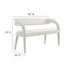 Modway - Pinnacle Tissu Boucle Banc d’accent - Ivoire-Tissu boucle Tissu Rembourrage