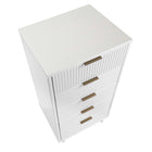 Manhattan Comfort - Granville commode moderne haute et étroite 23,62" - blanc-10
