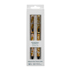 General Supply Goods + Co - Stylos-Bille Torsadés - Motif Doré - Paquet de 2-Stylos à bille à torsion avec encre bleue