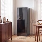 HOMCOM - congélateur vertical compact pour la maison - 7,0 pi3 - noir-Les clayettes en verre réglables permettent de créer facilement des niveaux de rangement flexibles