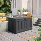 Suncast - Coffre de terrasse 50 gal - Poivre noir-Parfait pour ranger les coussins, les fournitures de jardin et le bois de chauffage.