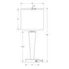 Monarch Specialties - Luminaire - 24 po H Lampe De Table - Port Usb Inclus - Ensemble De 2 - Métal Nickelé - Abat-Jour Gris-Chaque lampe est équipée d'une ampoule de 60W/120V maximum (non incluse) et d'un câble transparent de 6 pieds de long, vous pouvez placer ces lampes polyvalentes sur des tables d'extrémité ou d'appoint, des consoles ou des tables de chevet pour illuminer votre espace