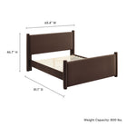Modway - Rael Performance Velvet Lit de plateforme complet, Marron chocolat-8
