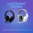 Casque de jeu stéréo Logitech G335 - Noir-Couleurs vives : Le casque de gaming G335 est disponible en de multiples couleurs, chacun avec son propre bandeau élastique réversible et lavable et ses coussinets en mousse à mémoire de forme