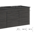 Modway - Render Fixation murale de 48" Vanette de salle de bain - Noir charbon-Conception murale
