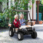 Qaba - Voiture électrique pour enfants 24V à batterie avec 2 places assises - blanc-Deux moteurs 24V offrant des performances robustes et une grande fiabilité 