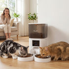 PawHut - Distributeur automatique de nourriture pour chat avec caméra HD et contrôle via application-Sa caméra grand angle 1080P avec détection de mouvement vous aide à surveiller votre animal 