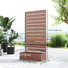 Outsunny - Jardinière surélevée avec treillis pour plantes grimpantes - brun clair-Le panneau composite bois-plastique est plus résistant à l'extérieur que le bois seul
