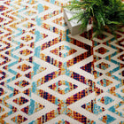 Modway - Reflect Treillis marocains Tamako Diamond et Chevron Tapis intérieur / extérieur de 5 pi l x 8 pi L - Multicolore-Dessous en caoutchouc de prise