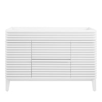 Modway - Render 48" Armoire de lavabo compatible avec un seul lavabo (non inclus) - Blanc-Vanité moderne du milieu du siècle