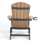 Backyard Lifestyles - Chaise Adirondack pliante avec porte-gobelet - Brun/Noir-La beauté du bois sans l’entretien.