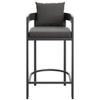 Modway - Tahoe Terrasse extérieure Aluminium pour patio Chaise de bar - 44,5 po - Fusain-Assemblée requise