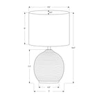 Monarch Specialties - Luminaire - 16 po H Lampe De Table - Résine Noire - Abat-Jour Ivoire / Crème - Contemporain-Ce modèle polyvalent peut être utilisé comme élément décoratif sur une table d'appoint, une table de nuit ou une table de chevet, ou comme lampe de bureau à la mode