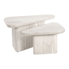 Zuo - Navidic Table basse - Bois blanchi à la chaux - Ensemble de 2-Dimensions: 24,8 po L x 38,6 po L x 18,5 po H