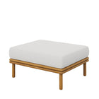 Modway - Wren Terrasse extérieure Bois de teck Ottoman in Voile naturelle-Glissières de plancher en plastique