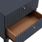 Modway - Dakota Table de chevet, Bleu-Tiroirs à extension complète