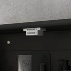 Kleankin - Armoire à pharmacie murale avec miroir - noir-Matériaux : MDF, Verre miroir 