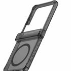 ITSKINS - Étui Hybrid_R Hinge avec MagSafe pour Galaxy Z Flip 7 – Fumé/Transparent-Fabriqué à partir de matériaux 100 % recyclés