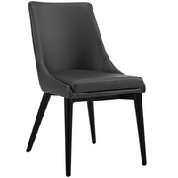 Modway - Viscount Cuir végane Chaise à manger - Noir-Fauteuil d’accompagnement moderne à manger
