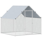 PawHut - grande cage à poules galvanisée, enclos à marcher - 6,6 pi x 6,6 pi x 6,6 pi-Convient pour l’élevage de poules, lapins, canards et autres animaux 