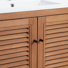 Modway - Birdie 36" Vanette de salle de bain - Blanc naturel-Tablette réglable