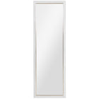 HOMCOM - Miroir pleine longueur sur pied ou à poser - 21 po l x 64 po H - blanc-Mesure 64 po x 21 po (162,6 x 53,3 cm) pour une vue complète de la tête aux pieds 