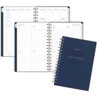 AT-A-GLANCE - Agenda scolaire hebdomadaire/mensuel Signature 2026-2027 - 8 1/2 po H x 5 3/8 po l - bleu marine - bilingue-Hebdomadaire: une semaine par 2 pages, du lundi au dimanche avec les rendez-vous réglées et une section de notes