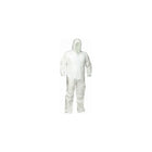 Forcefield - Combinaison jetable microporeuse de Latoplast avec capuche, Grand, Blanc-Polyoléfine blanche