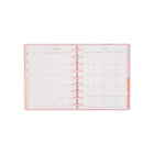 The Happy Planner - Planificateur daté format classique 2026–2027 à reliure à disques - 9-3/4 po x 5-5/16 po - Fleurs floues corail-Doté d’illustrations florales aux contours flous et oniriques sur les couvertures et les intercalaires mensuels à onglets