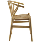Modway - Flourish Fuseau Fauteuil d’appoint de salle à manger - Naturel-Comprend des calottes de pied en plastique