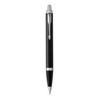 Parker - Stylo à bille IM - laqué noir avec bordure chromée - pointe moyenne - encre bleue-La pointe à bille actionnée en un clic et l’encre Quinkflow fiable livrent des lignes lisses, uniformes partout où vous écrivez