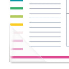 AT-A-GLANCE - Sous-main standard Emily Ley rayures joyeuses 2026-2027 - 22 po x 17 po - bilingue-Un mois par page avec des blocs quotidiens non lignés.