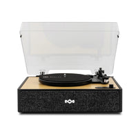 House Of Marley - Platine Bluetooth Rise Up avec haut-parleurs intégrés - Noir-True Plug-and-Play Setup - Force de suivi pré-calibrée et contrôle anti-skate pour une lecture instantanée