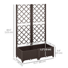 Outsunny - jardinière surélevée avec trous de drainage, bouchons de vidange et réservoir d’eau - brun-Les trous de drainage et les bouchons empêchent l’excès d’arrosage, assurant des plantes plus saines
