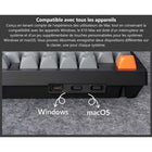 Keychron - Clavier mécanique sans fil K10 Max à LED blanches - Échangeable à chaud - Interrupteur marron - Disposition pleine taille - Noir-Rétroéclairage RGB personnalisable : Plongez dans un spectacle visuel avec 22 types de réglages de rétroéclairage RGB, vous permettant d'ajuster la teinte, la saturation, la luminosité et la vitesse des effets selon vos préférences.
