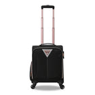 TUCCI Italy - Abito Valise souple 16 pouces à spinner à 360 degrés, Bagage à main - noir-Intérieur organisé de luxe - Intérieur bagage entièrement doublé avec poches, sangles de compression et séparateurs pour garder vêtements, accessoires et articles de voyage soigneusement rangés