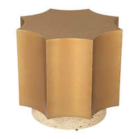 Zuo - Osam Table d’appoint - Or/Beige-Pieds en caoutchouc aidant à préserver les surfaces de plancher