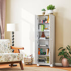 HOMCOM - Armoire de garde-manger haute 72 po avec 4 portes - blanc-Portes magnétiques assurant une fermeture sécurisée et un accès facile 