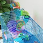PawHut - Cage pour hamster à 5 niveaux, transporteur d’animaux portable - bleu foncé-Couleur : Bleu foncé 