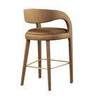 Modway - Pinnacle Performance Velvet Tabouret de bar - Or brun - Ensemble de 2-7