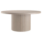 Hudson&Canal - Table basse ronde Rollan 32" de largeur - Aulne blanc-Un design contemporain moderne pour votre salon, votre bureau et plus encore